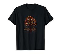Cita Cristiana Fall for Jesus: Faith Like Falling Leaves Camiseta, Hombre, Negro, XL
