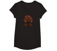 Cita Cristiana Fall for Jesus: Faith Like Falling Leaves Camiseta, Niñas, Negro, XS