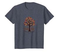 Cita Cristiana Fall for Jesus: Faith Like Falling Leaves Camiseta, Niños, Azul Jaspeado, 8 años