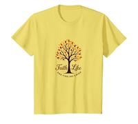 Cita Cristiana Fall for Jesus: Faith Like Falling Leaves Camiseta, Niños, Limón, 2 años
