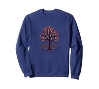 Cita Cristiana Fall for Jesus: Faith Like Falling Leaves Sudadera, Unisex para Adultos, Azul Marino, XXL
