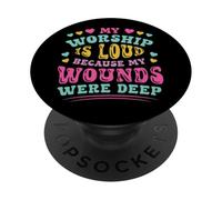 Cita Cristiana Fe Adoración Heridas Profundas Religioso PopSockets PopGrip Adhesivo