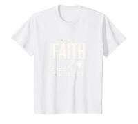 Cita Cristiana inspiradora Walk by Faith Not by Sight Camiseta, Niños, Blanco, 3 años