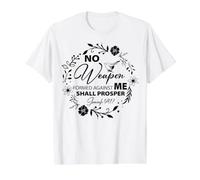 Cita Cristiana Religiosa Dios Reprender Odios Enemigos Fe Camiseta gráfica económica, Hombre, Blanco, M