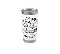 Cita Cristiana Religiosa Dios Reprender Odios Enemigos Fe Vaso térmico de acero inoxidable de doble pared