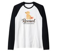 Cita de Amante de los Animales de Raza Favorita del Perro Rescatado Camiseta Manga Raglan
