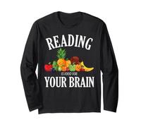 Cita de Amante de los Libros para lectores La Lectura es alimento para tu Cerebro Manga Larga