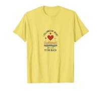 Cita de Amor de Verano «Seguí mi corazón hasta la Playa» Camiseta, Hombre, Limón, XL
