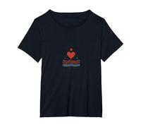 Cita de Amor de Verano «Seguí mi corazón hasta la Playa» Camiseta, Mujer Tallas Grandes, Negro, 3XL Grande