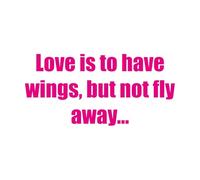 Cita de amor: El amor es tener alas pero no volar. Pegatinas de pared 34x71cm Decoración de tiendas Rosa roja
