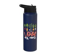 Cita De Amor Mis Raíces Vegetales Cultivo Flores Jardinería Stainless Steel Insulated Water Bottle