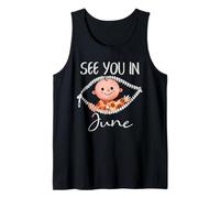 Cita de Anuncio de Embarazo de bebé para mamá a ser Junio Camiseta sin Mangas