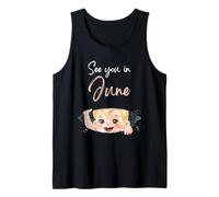 Cita de Anuncio de Embarazo de bebé para mamá a ser Junio Camiseta sin Mangas