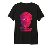 Cita de Aristóteles a través de la disciplina Viene el filósofo de la Libertad Camiseta Premium