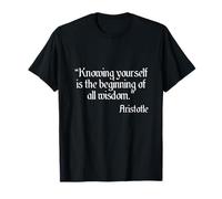 Cita de Aristóteles conociéndose a sí Mismo Camiseta