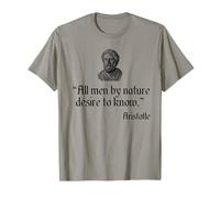 Cita de Aristóteles Todos los Hombres por Naturaleza Desean Conocer la filosofía Camiseta