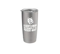 Cita de caballero lobo motivacional inspirador Vaso térmico de acero inoxidable de doble pared