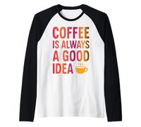 Cita de café - Estado de ánimo de la mañana Adicto a la Cafe Camiseta Manga Raglan