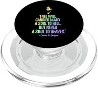 Cita de Charles Spurgeon de Free Will Carried Many A Soul To Hell PopSockets PopGrip para MagSafe