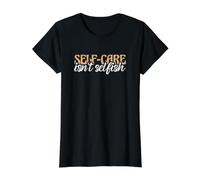 Cita de Conciencia sobre la Salud Mental El autocuidado no es egoísta Camiseta gráfica económica, Mujer, Negro, XL