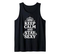 Cita de Confianza gráfica Keep Calm and Stay Sexy Crown 6 Camiseta sin Mangas