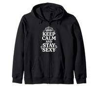 Cita de Confianza gráfica Keep Calm and Stay Sexy Crown 6 Sudadera con Capucha