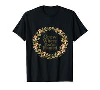 Cita de cottagecore de Hongos Crece Donde estás plantado Camiseta