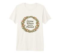 Cita de cottagecore de Hongos Crece Donde estás plantado Camiseta Premium