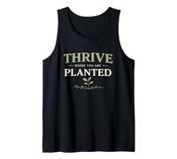 Cita de Crecimiento Positivo Prospera Donde estás plantado Camiseta sin Mangas