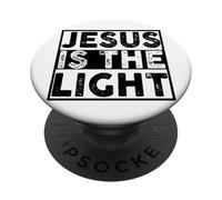 Cita de Cristianismo religioso Jesús es la luz PopSockets PopGrip Adhesivo