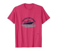 Cita de Crucero es mi Cita terapéutica para los Amantes de Las Vacaciones y una escapada al mar Camiseta, Hombre, Rojo Jaspeado, XXL