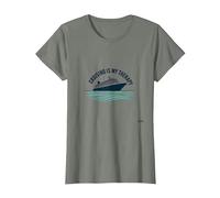Cita de Crucero es mi Cita terapéutica para los Amantes de Las Vacaciones y una escapada al mar Camiseta, Mujer, Verde Militar Jaspeado, M