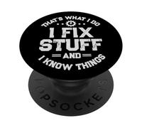 Cita de Electricista I Fix Stuff, Vintage Envejecido PopSockets PopGrip Adhesivo