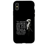 Cita de Emiliano Zapata "Es Mejor Morir de Pie" Carcasa para iPhone X/XS