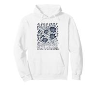 Cita de fe Arte Floral En Espera Dios está Trabajando Mujer Sudadera con Capucha