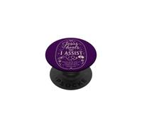 Cita de fe de Enfermera Cristiana Jesús Sana I Assist Humor PopSockets PopGrip Adhesivo