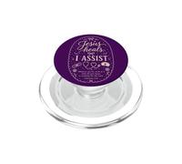 Cita de fe de Enfermera Cristiana Jesús Sana I Assist Humor PopSockets PopGrip para MagSafe