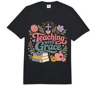 Cita de Gracia Floral Cristiana Profesora fe Aula Comfort Colors Adult Heavyweight T-Shirt