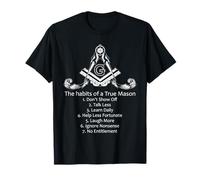 Cita de hábitos masones Verdaderos valores Mason Diseño de masonería Camiseta