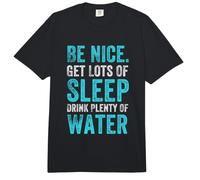 Cita de hábitos saludables positivos, Be Nice Get Sleep Drink Water Comfort Colors Adult Heavyweight T-Shirt