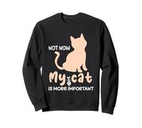 Cita de humor Cat Not Now My Cat Is More Important Funny Sudadera