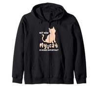 Cita de humor Cat Not Now My Cat Is More Important Funny Sudadera con Capucha