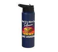 Cita de humor de lasaña en silencio de Real G Stainless Steel Insulated Water Bottle
