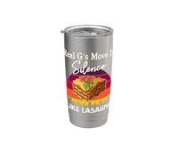 Cita de humor de lasaña en silencio de Real G Vaso térmico de acero inoxidable de doble pared