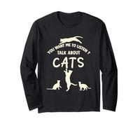 Cita de Humor Gato You Want Me To Listen Talk About Cats Funny Manga Larga