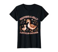 Cita de Humor Growing A Silly Little Goose Mom Camiseta