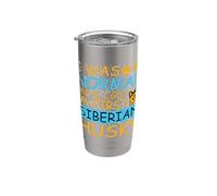 Cita de Husky Yo era normal hasta que conseguí mi primer husky siberiano Vaso térmico de acero inoxidable de doble pared