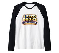 Cita de I Reed Books That's What I Do Vintage Bookworm Reader Camiseta Manga Raglan