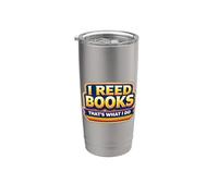 Cita de I Reed Books That's What I Do Vintage Bookworm Reader Vaso térmico de acero inoxidable de doble pared