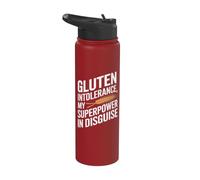 Cita de intolerancia al gluten - Enfermedad celíaca divertida Stainless Steel Insulated Water Bottle